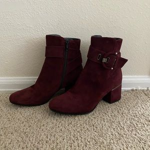 Napoleoni Italian Maroon Leather Boots
